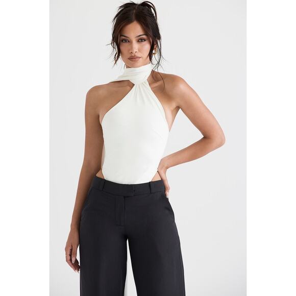 House Of CB Farrah Halter Neck Satin Bodysuit - XL - Picture 8 of 8